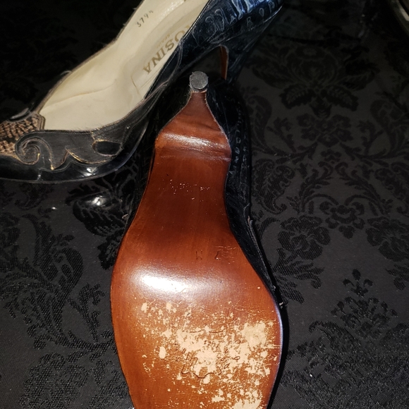 Leather Italian Rosina Heel Shoes - Picture 4 of 4